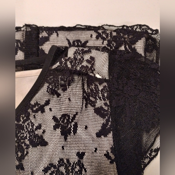Merona Black Lace Blouse - Picture 6 of 8